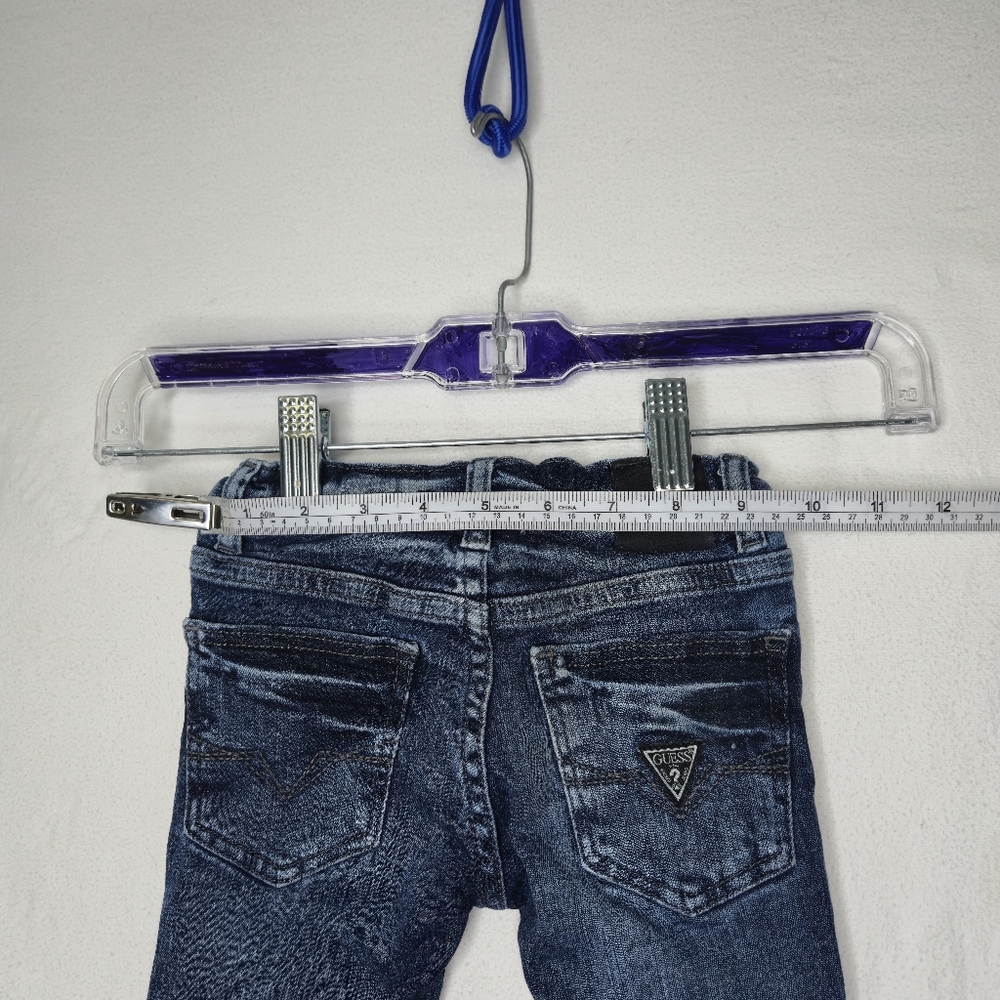 Guess Kids Denim Blue Jeans With Elastic Waist Adjustment Size 2 - Picture 3 of 6